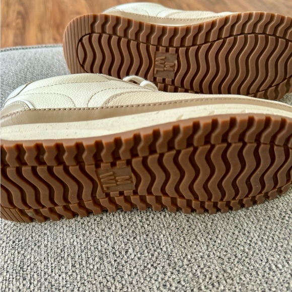 Madewell Kickoff Trainer Sneakers SZ 7 Like New Beige - Picture 5 of 6